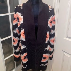 Pink Tribal Cardigan Sweater